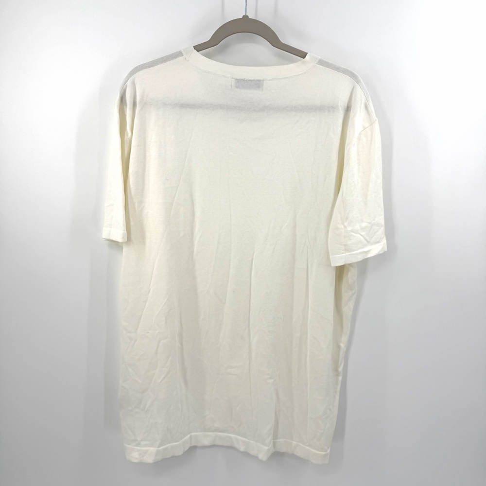 Collars & Co Luxury Touch Cotton Silk Tee in off white Size 3XL - Picture 5 of 6